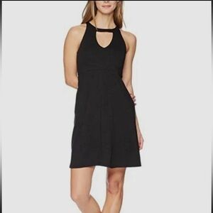 Toad & Co Avalon‎ Dress Size XL Black Organic Cotton Pockets Shelf Bra